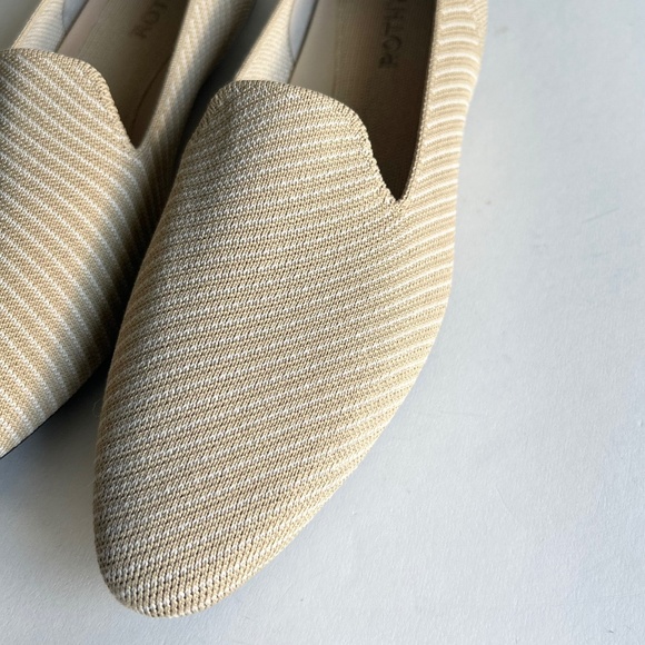 Rothy’s Cream White Textile Almond Toe Rubber Outsole Flats size 11 - Picture 7 of 15